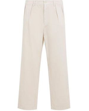 Prada Straight-Leg Cotton Pants - Natural