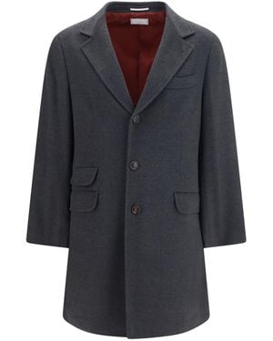 Brunello Cucinelli Cashmere Coat - Gray