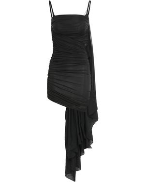 Mugler Asymmetrical Dress With Draping - Black