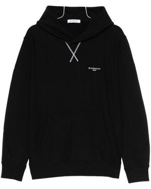 Givenchy Logo Cotton Hoodie - Black