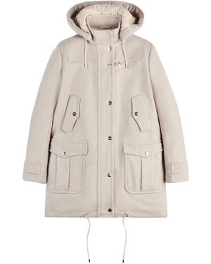 Fay Wool And Cashmere Parka - Natural