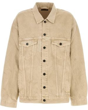 Balenciaga Denim Jacket With 'Vintage' Effect - Natural