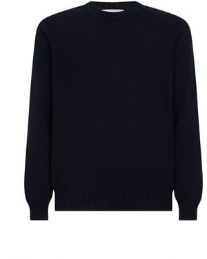 D 40 Cotton Knit Crewneck Sweater<Br - Blue