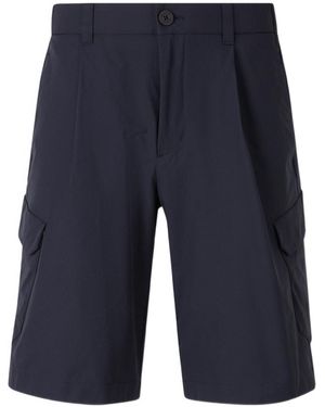 Herno Polyester Cargo Shorts - Blue