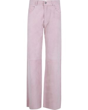 Haikure "Korea Suede" Bootcut Leg Pants - Pink