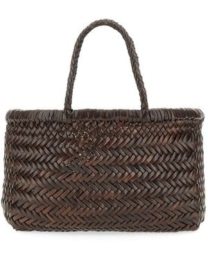 Dragon Diffusion Borsa Flat "Gora" Mini - Brown