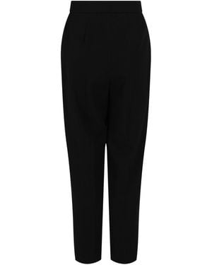 McQueen Pleated Tapered Pants - Black