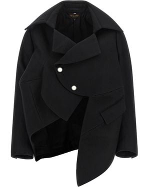 Comme des Garçons Micro Ribbed Blazer - Black