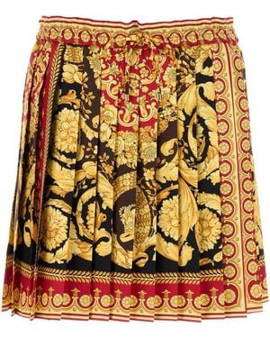 Versace Barocco Pleated Mini Skirt - Multicolor