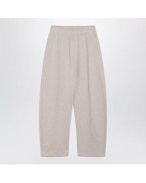 Jacquemus Gros Grain Cotton Jogging Pants - White