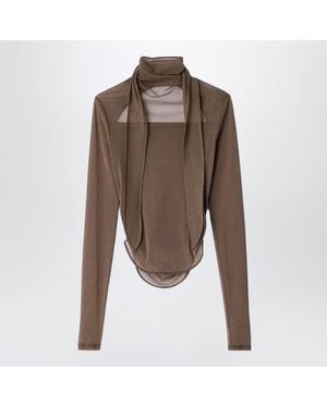Lemaire Ballerina Scarf Top - Brown