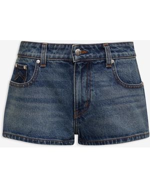 Rhude Low-Waist Denim Short Dark - Blue
