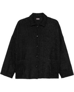 Apuntob Cotton And Wool Jacket - Black