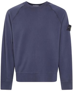 Stone Island Round Neck Sweatshirt - Blue