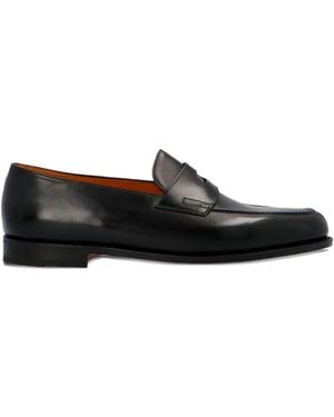 John Lobb Lopez Leather Loafers - Black