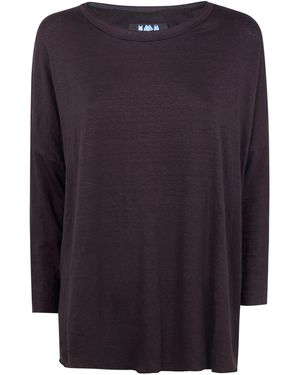 Labo.art "Ata" Lieto Linen Round Neck Sweater - Blue
