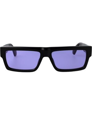 Off-White c/o Virgil Abloh Shiny Acetate Sunglasses - Blue