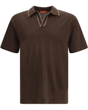 Cruna Knitted Polo - Brown