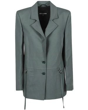 Patrizia Pepe Buckle-Detail Blazer - Gray