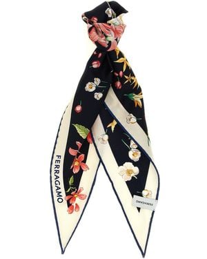 Ferragamo 'Primavera' Print Diamond Scarf - Multicolor