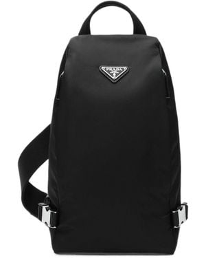 Prada Re-Nylon Single-Shoulder Backpack - Black