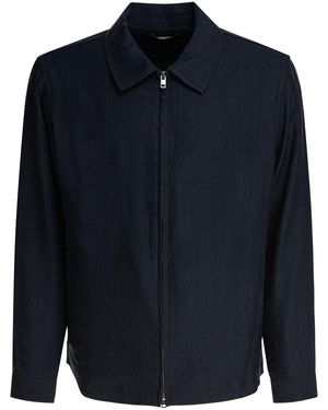 Vince Bomber Jacket Zipper Closure - Blue
