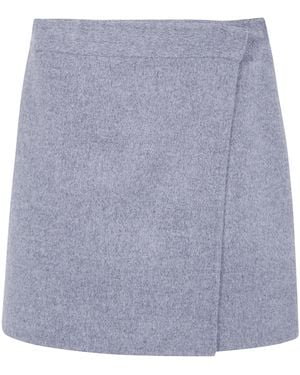 Semicouture "June" Double Layers Miniskirt - Blue