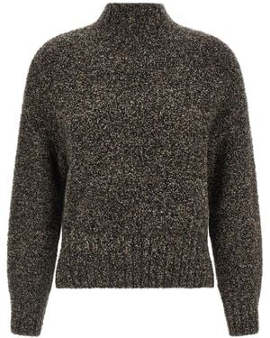 Agnona Mqaglia High Neck Bouclé - Gray