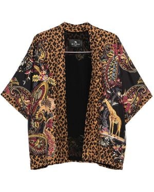 Etro Kesa Silk Jacket - Brown