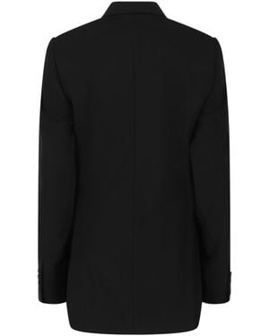 Balenciaga Double-Breasted Wool Blazer - Black