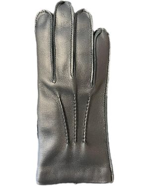 Mario Portolano Leather Gloves - Gray