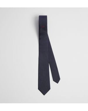 Dior "Cd Icon" Silk Ties - Blue