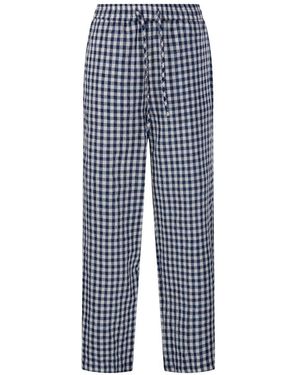 DUNST Checked Pajama Pants - Blue