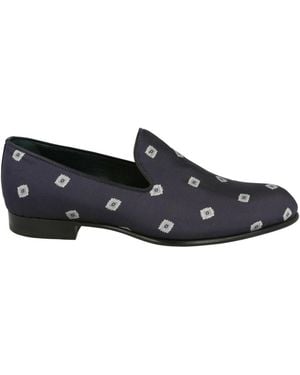 Brioni Geo Print Evening Loafers - Black
