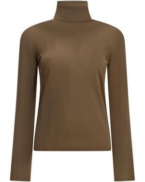 Max Mara Virgin Wool Turtleneck Sweater - Green