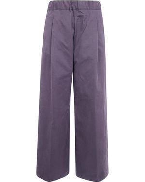 Semicouture "Johnny" Wool Pants - Purple