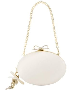 Self-Portrait Oval Clutch - White