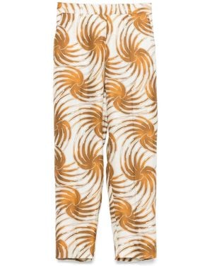 Alberto Biani Silk Pants - Metallic