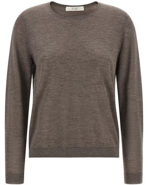 Co. Sweater With Rolled Neckline - Brown