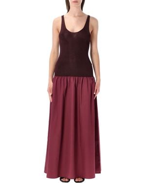 Frankie Shop Iliya Drop Waist Maxi Dress - Red