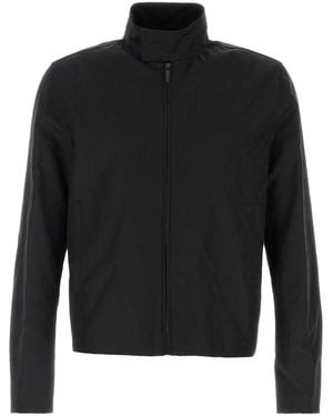 Gucci Mock Collar Jackets - Black