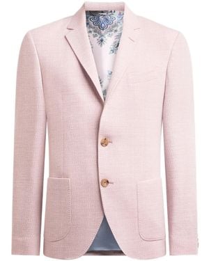 Etro Wool Silk Linen Roma Jacket - Pink