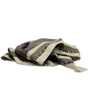 Gucci Stirix Silk Scarf - Green