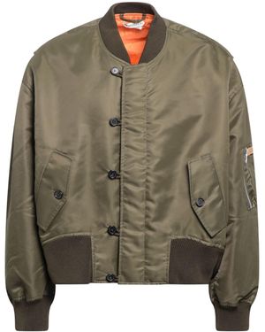 JW Anderson Oversized Tipped-Hem Bomber Jacket - Green