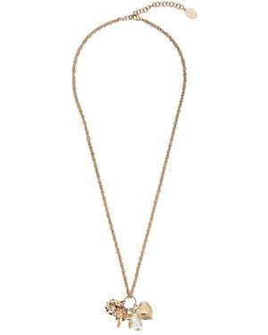 Twinset Necklace Charms Brass - White