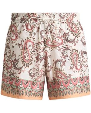 Etro Polyester Swim-Trunk Roma - Red