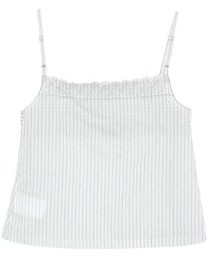 Low Classic Top Sleeveless Square Neck - White