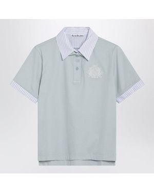 Acne Studios Cotton Blend Polo Shirt - Blue