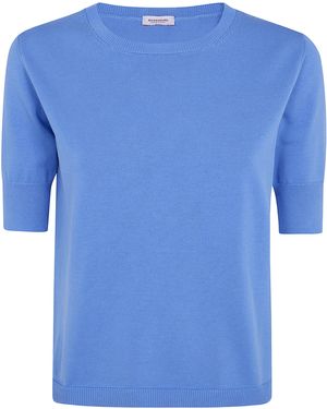 Rossopuro Crew Neck Short Sleeve Top - Blue