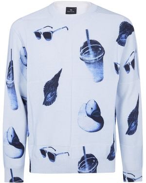 Paul Smith Sweater Crew Neck - Blue